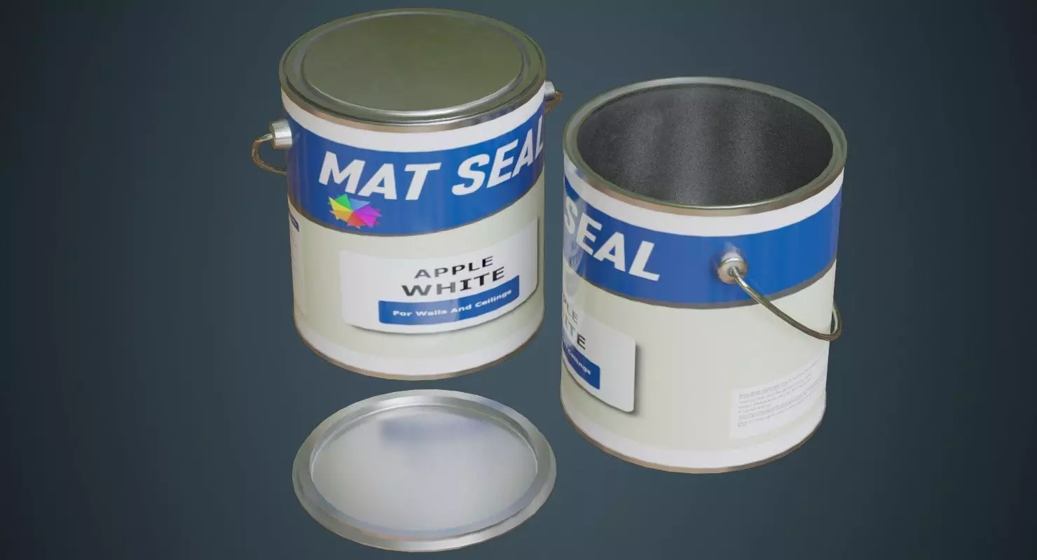 Paint Can 2A Low-poly 3D model_0