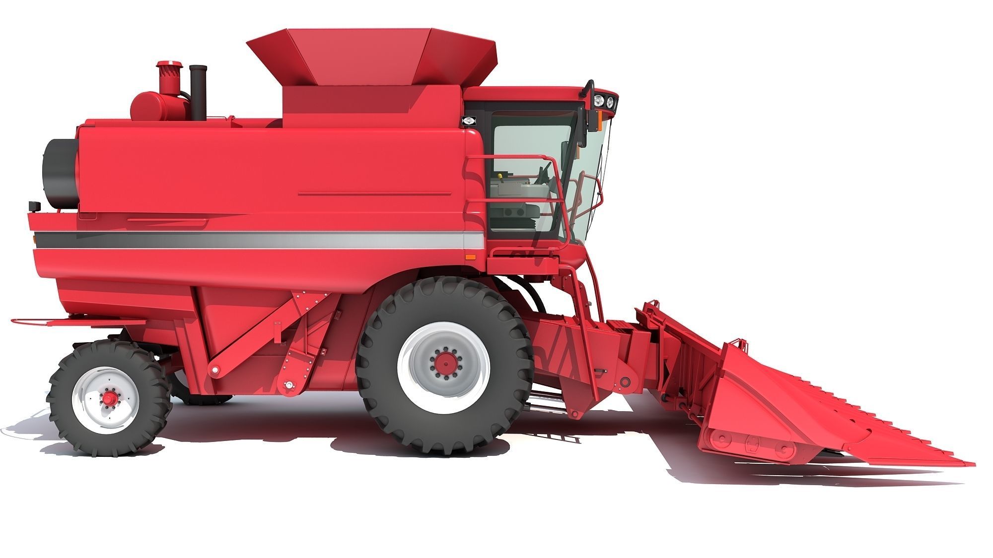Combine harvester 3D model_8