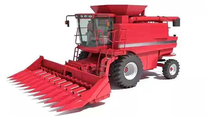 Combine harvester 3D model