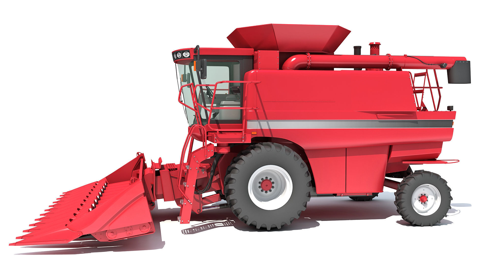 Combine harvester 3D model_1