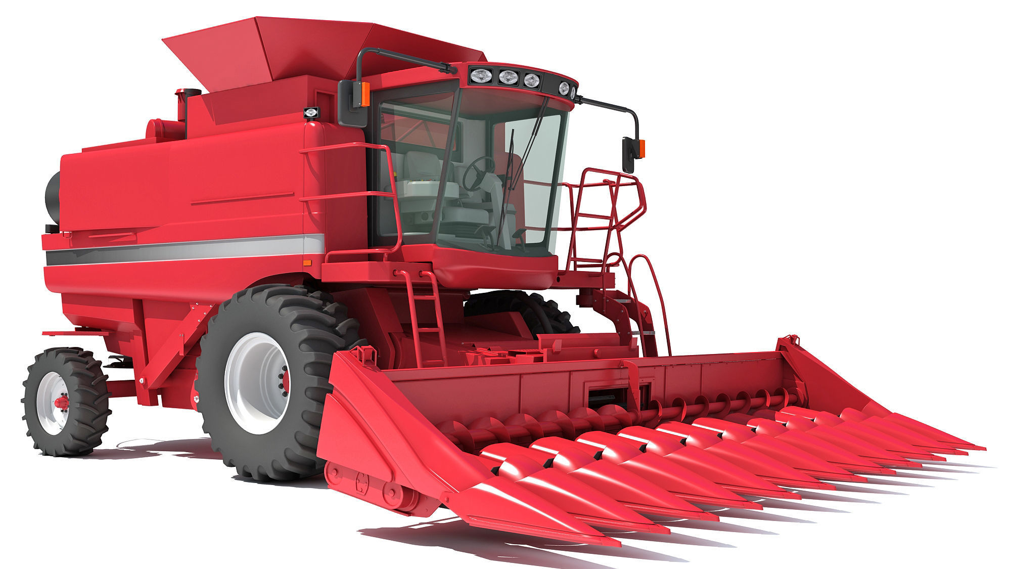 Combine harvester 3D model_9