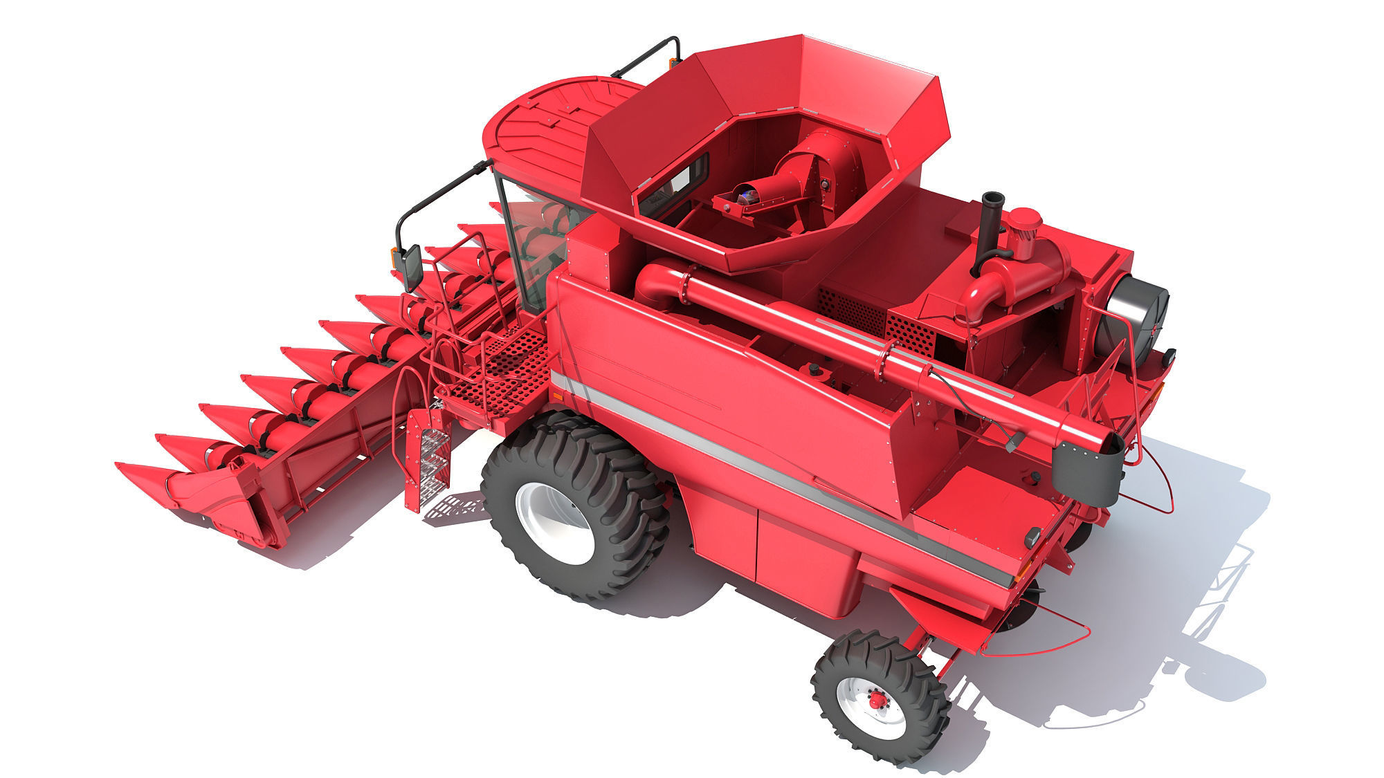 Combine harvester 3D model_3