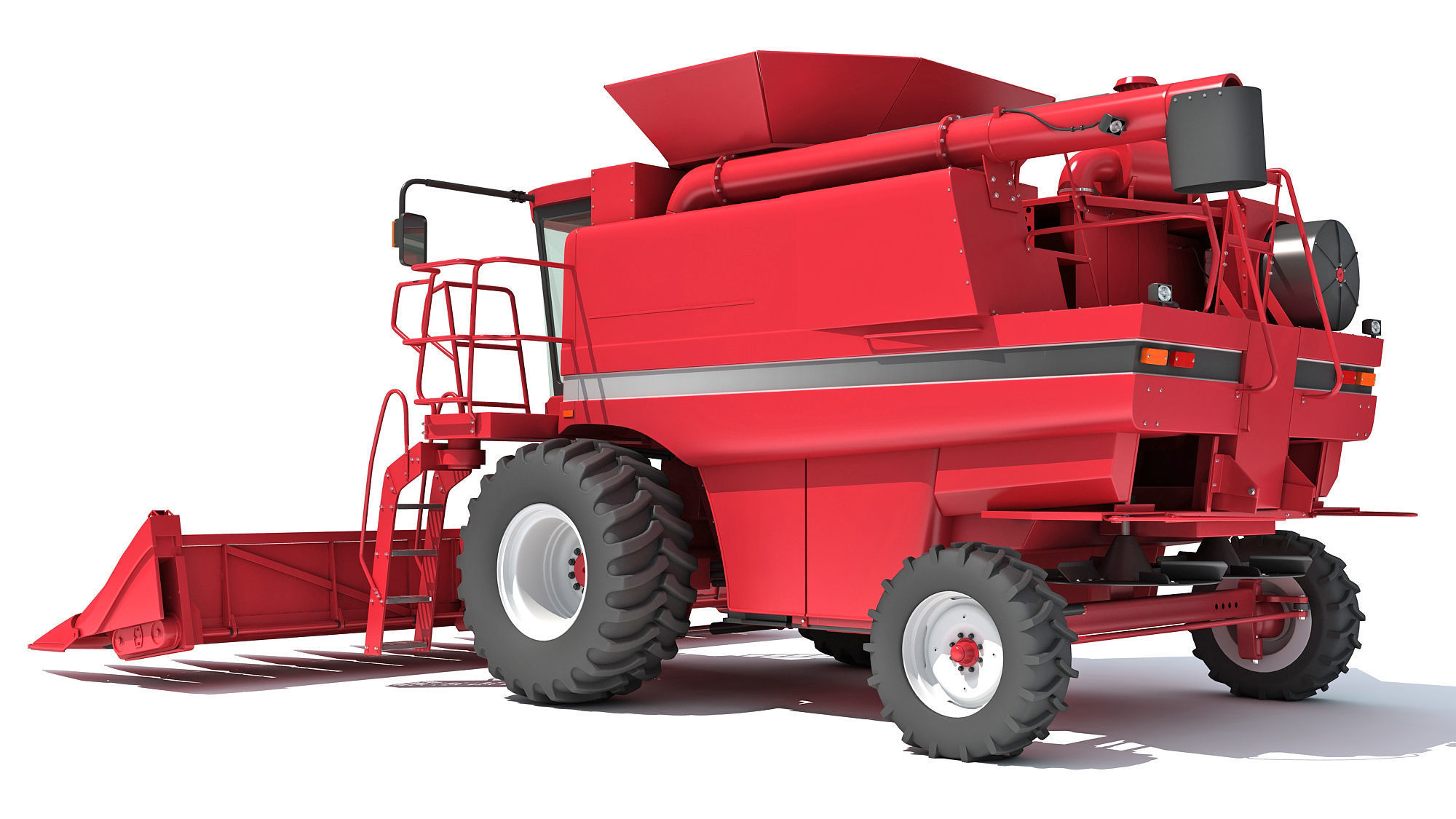 Combine harvester 3D model_2