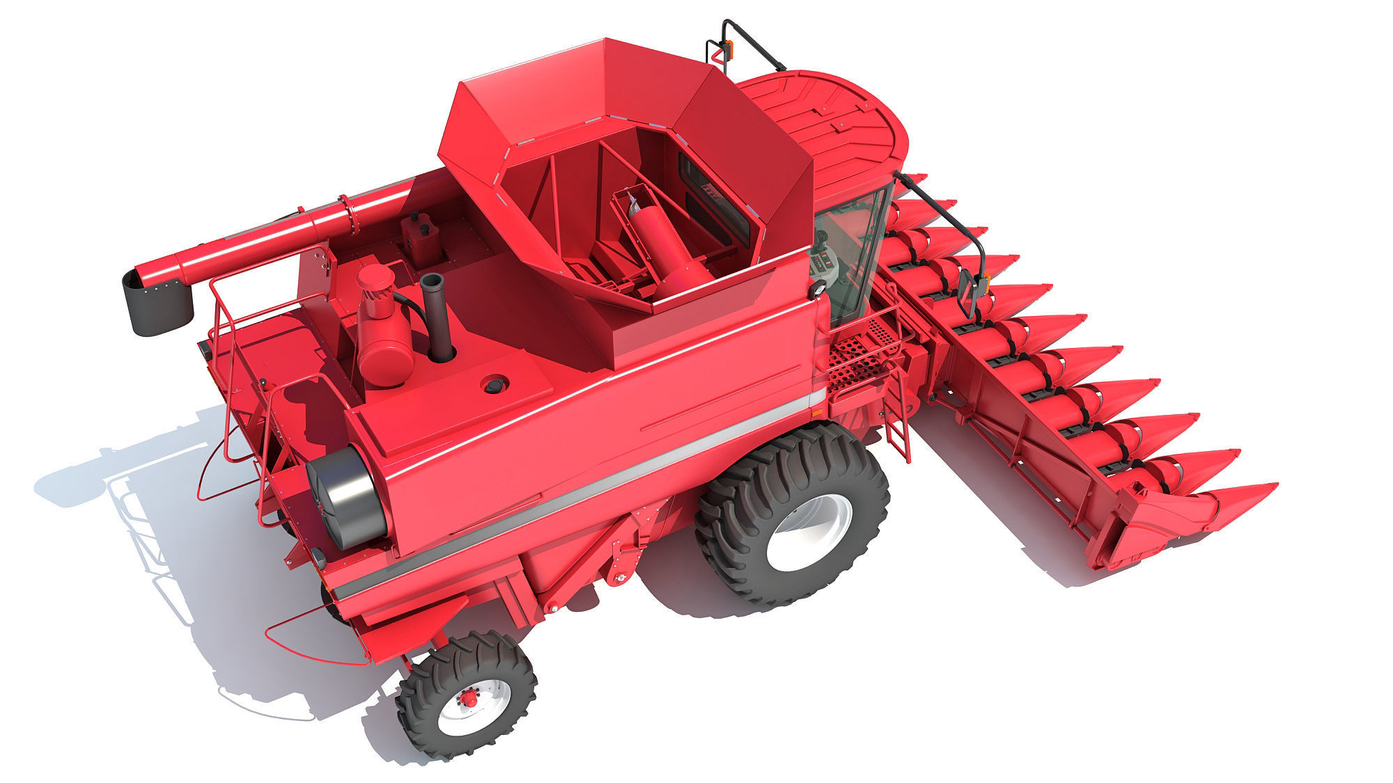 Combine harvester 3D model_7