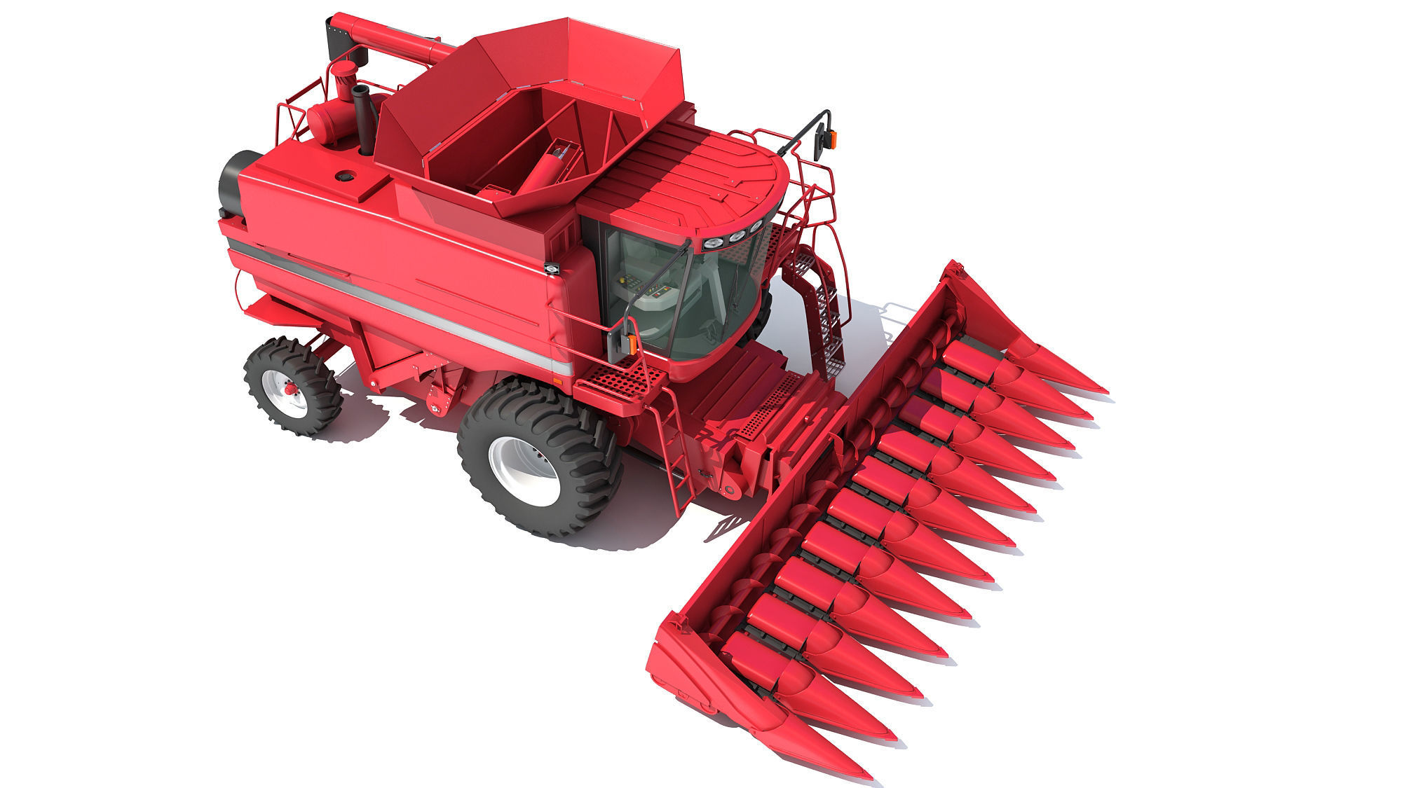 Combine harvester 3D model_10