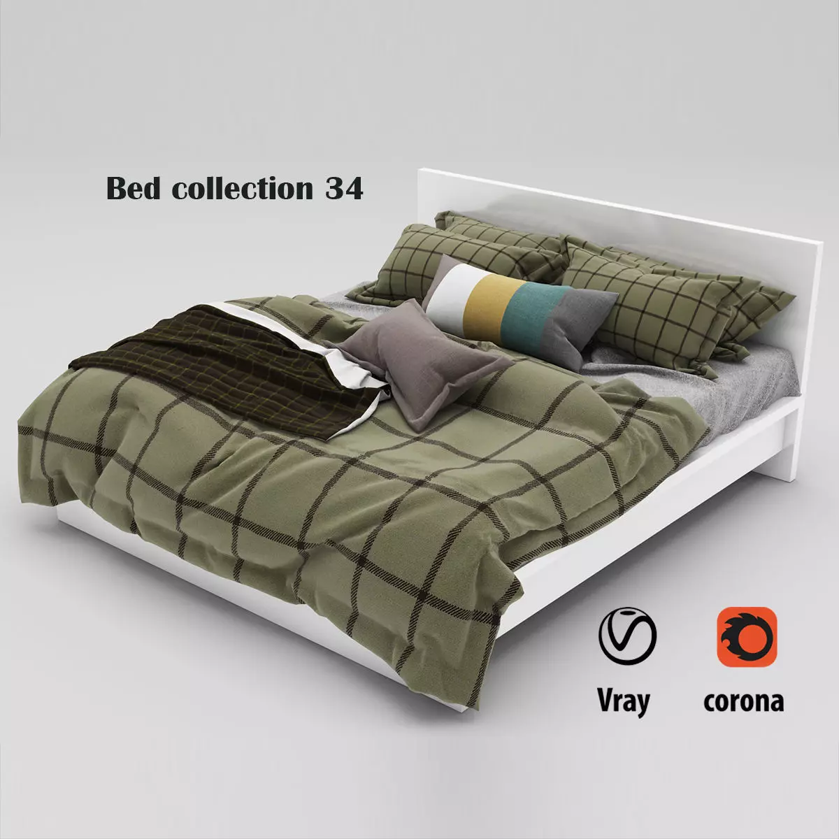 Bed collection 34 3D model_0