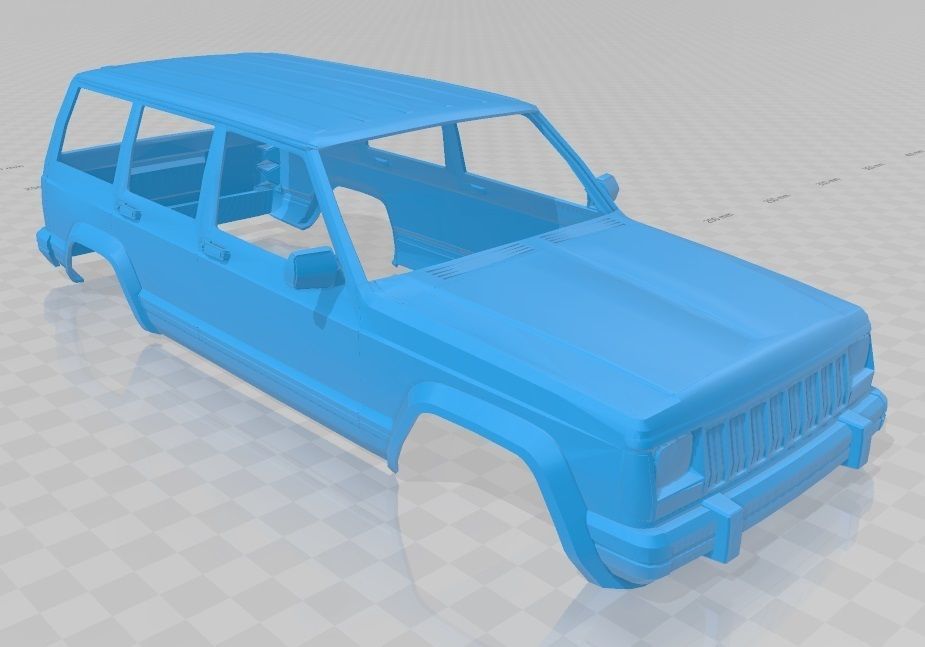 Jeep Cherokee 1990 Printable Body Car CGTrader
