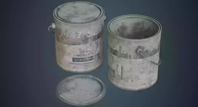 Paint Can 2B Low-poly 3D model