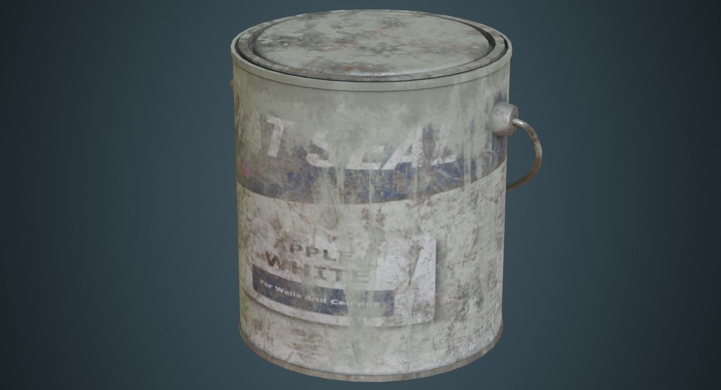 Paint Can 2B Low-poly 3D model_3