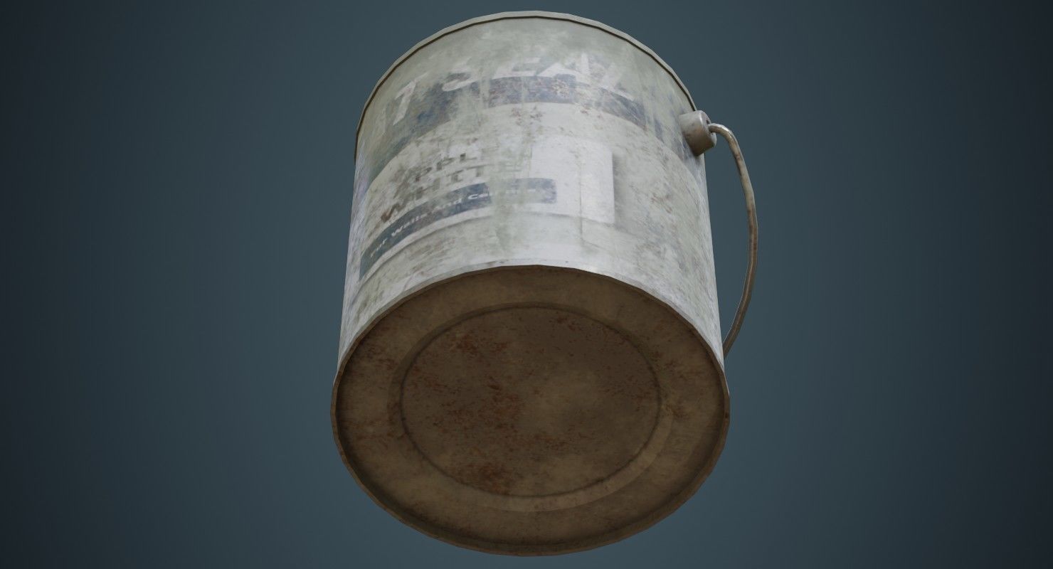 Paint Can 2B Low-poly 3D model_7