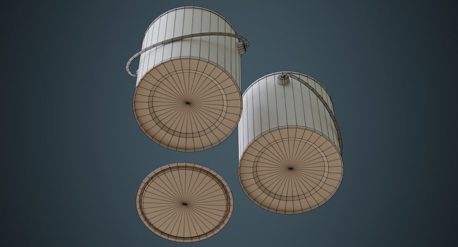 Paint Can 2B Low-poly 3D model_9