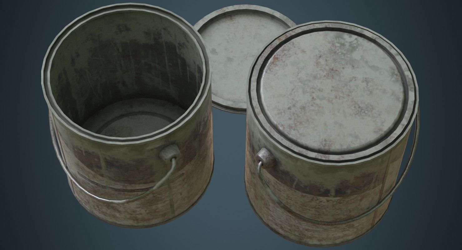Paint Can 2B Low-poly 3D model_1