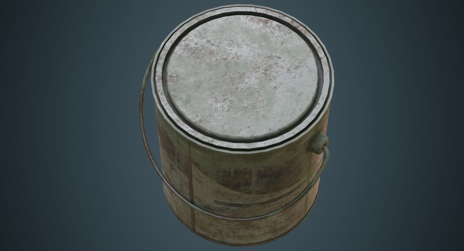 Paint Can 2B Low-poly 3D model_5