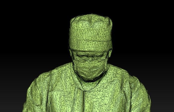 Middle-aged surgeon is operating 66 Low-poly 3D model_4