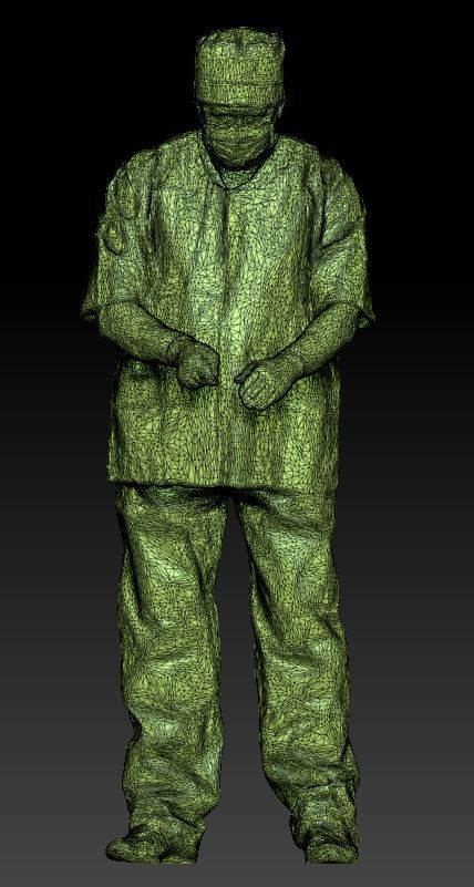 Middle-aged surgeon is operating 66 Low-poly 3D model_5