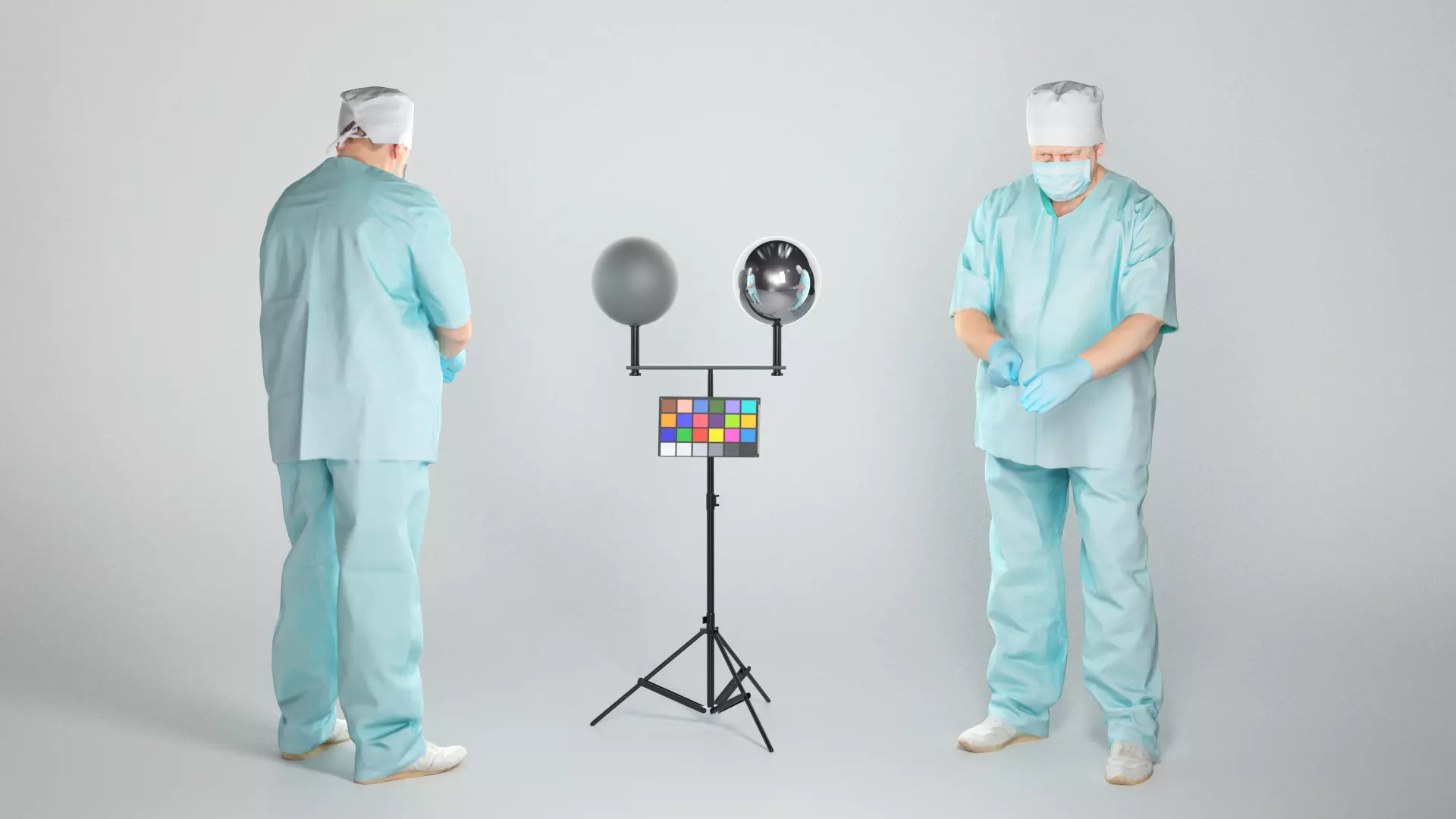 Middle-aged surgeon is operating 66 Low-poly 3D model_0