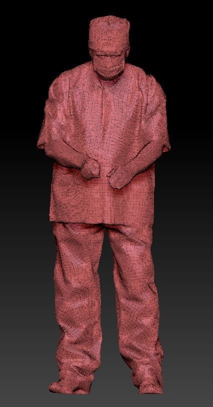 Middle-aged surgeon is operating 66 Low-poly 3D model_7