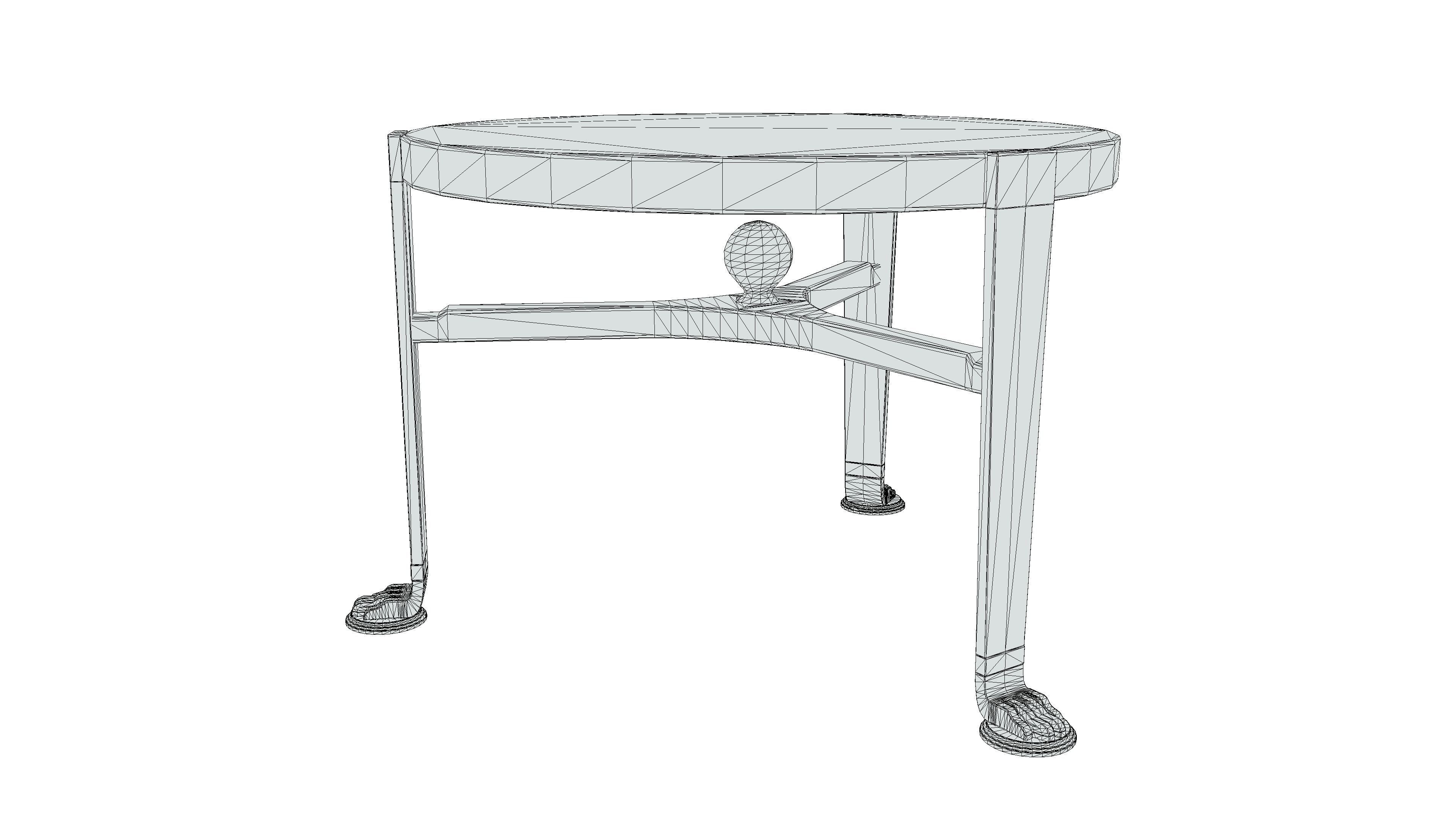 Rome Bronze Table Low-poly 3D model_5