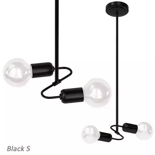 Black s lamp with two balls