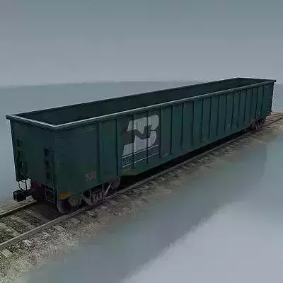 rail wagon 6 Low-poly 3D model