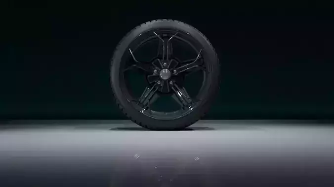 CR5OB wheel Low-poly 3D model