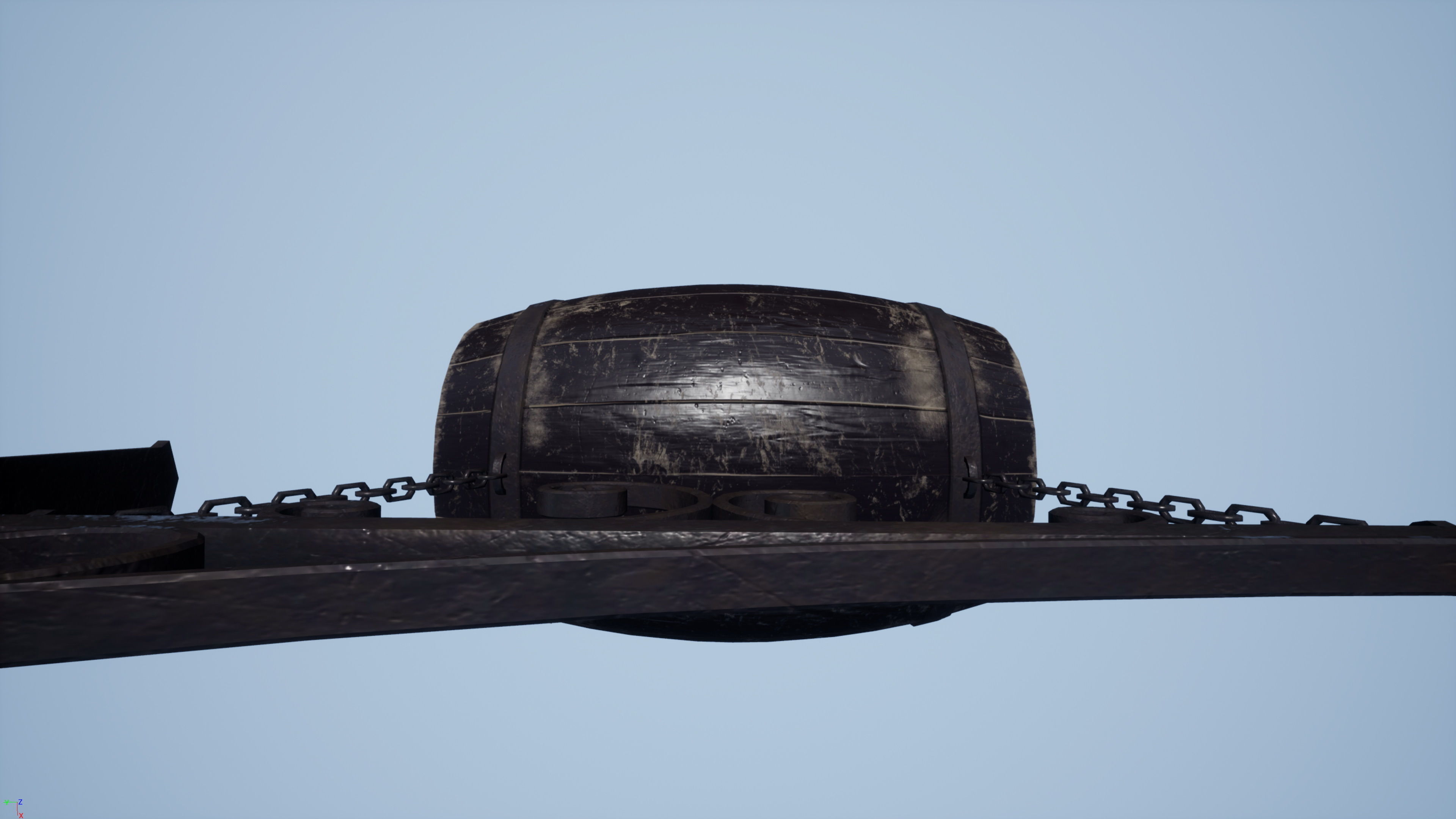 Medieval Tavern Pub Sign Low-poly 3D model_7