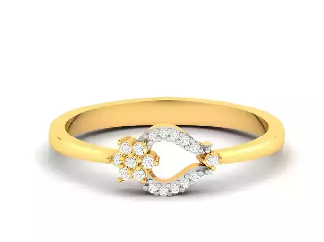 Women Band Ring 3dm render detail