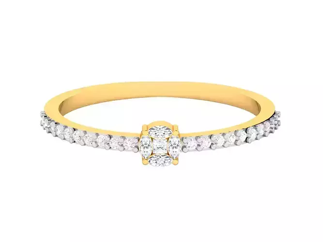 Women Band Ring 3dm render detail