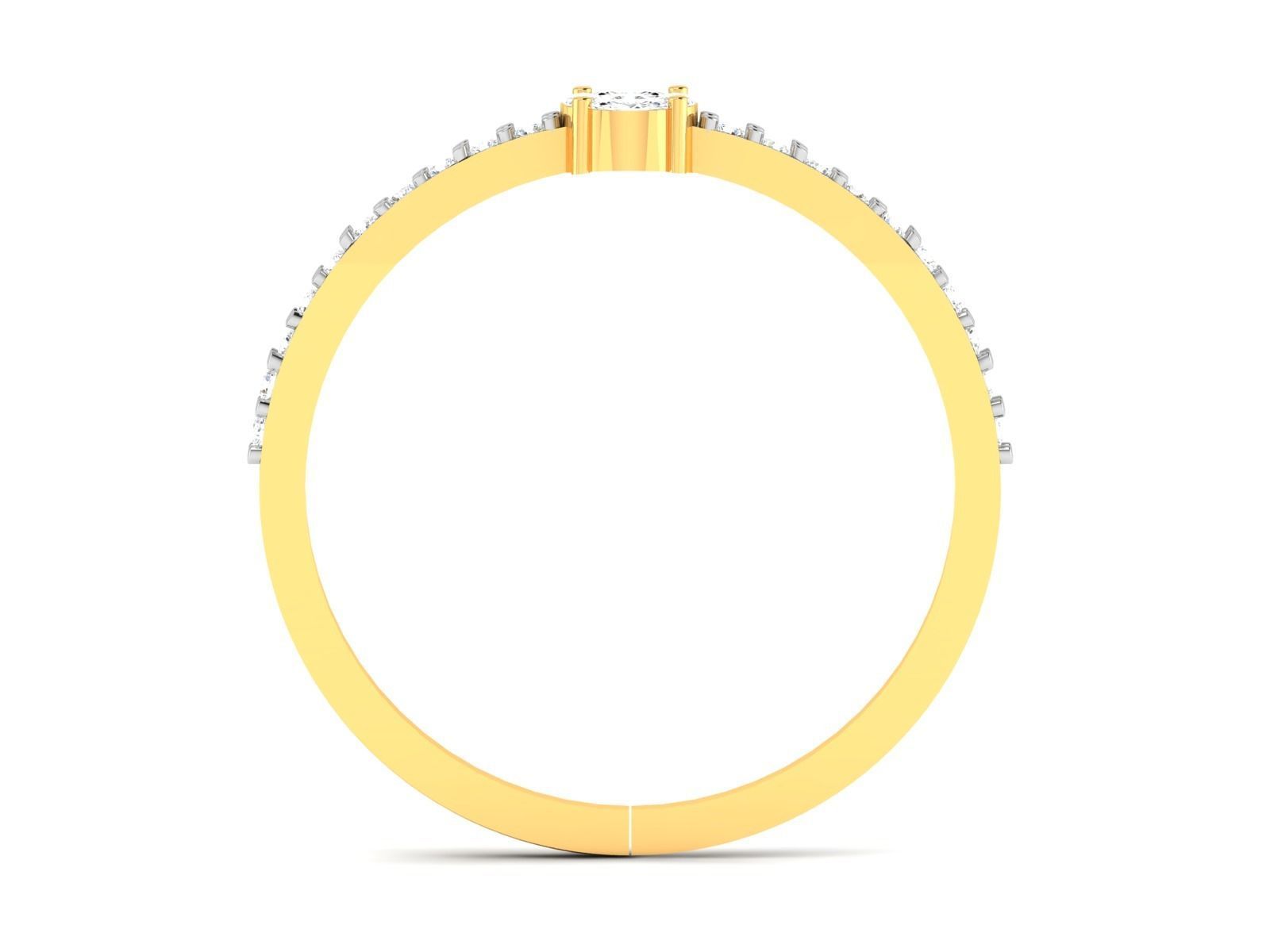 Women Band Ring 3dm render detail 3D print model_3