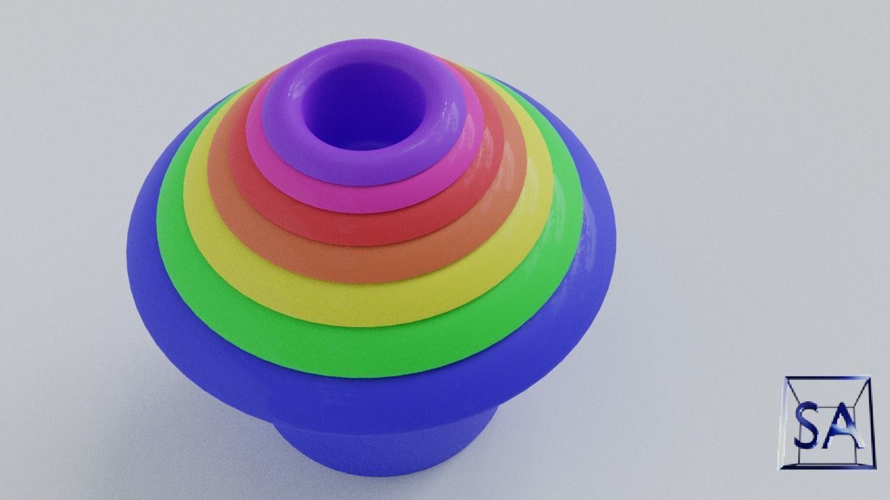 Stack-Nested Cup Tower for Children-Educational Toy 3D print model_6