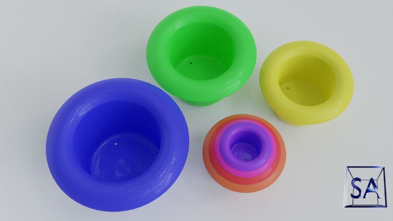 Stack-Nested Cup Tower for Children-Educational Toy 3D print model_16