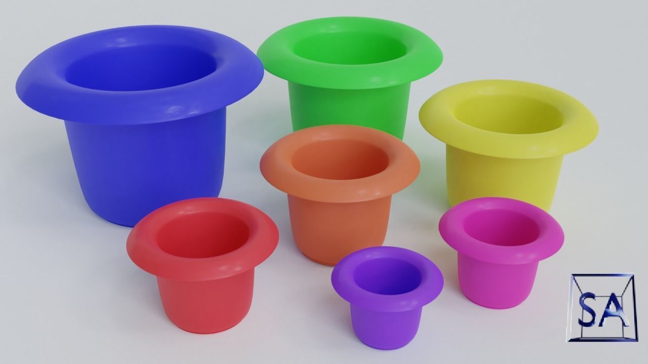Stack-Nested Cup Tower for Children-Educational Toy 3D print model_26