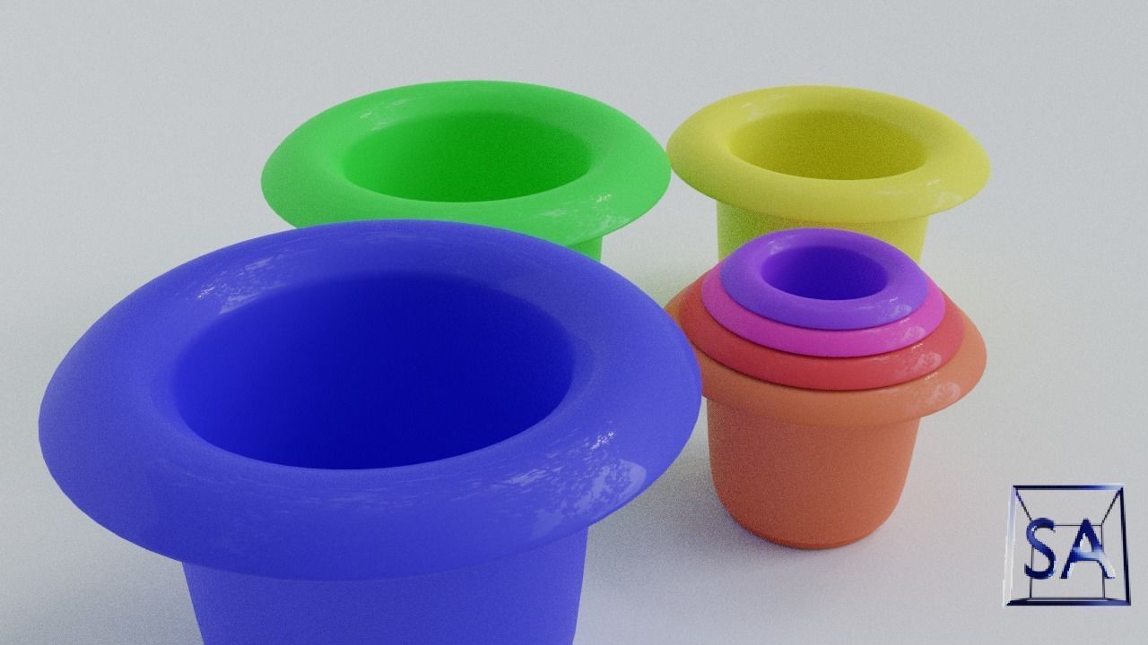 Stack-Nested Cup Tower for Children-Educational Toy 3D print model_17