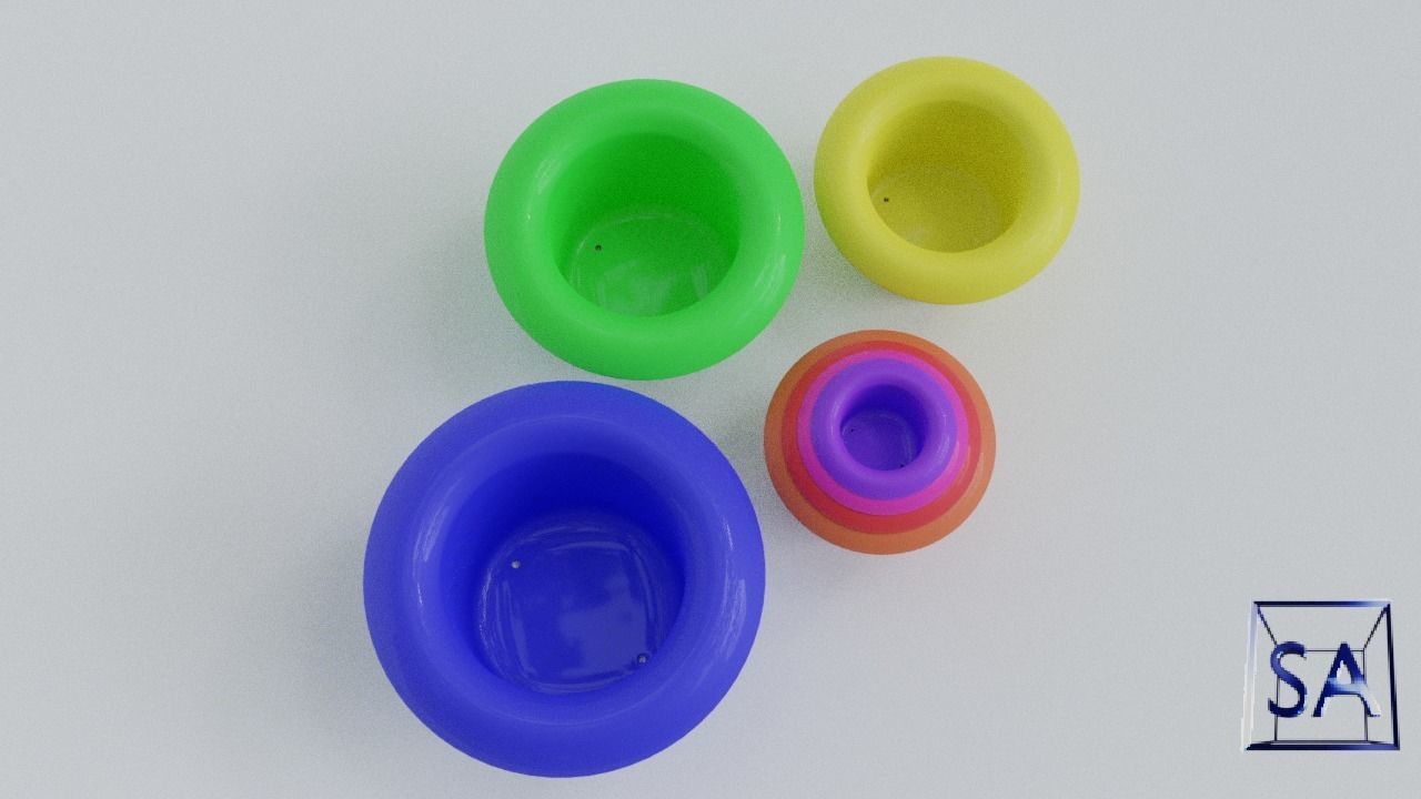 Stack-Nested Cup Tower for Children-Educational Toy 3D print model_18