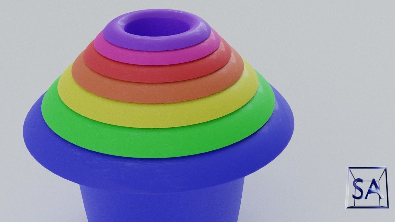 Stack-Nested Cup Tower for Children-Educational Toy 3D print model_15