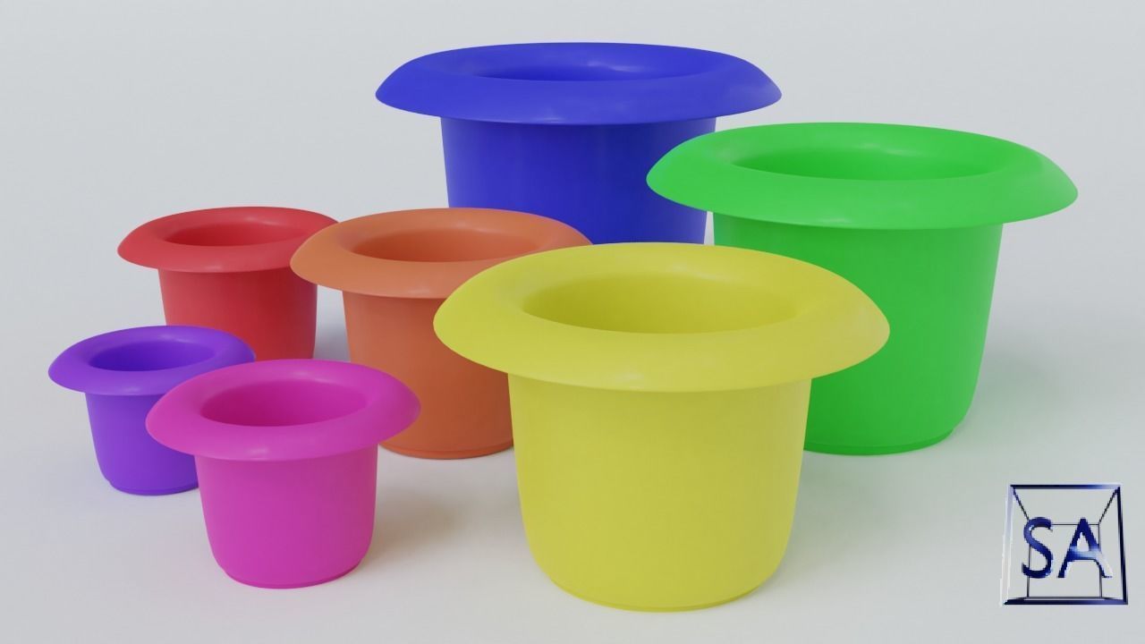 Stack-Nested Cup Tower for Children-Educational Toy 3D print model_24