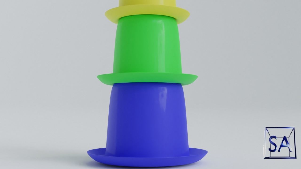 Stack-Nested Cup Tower for Children-Educational Toy 3D print model_8