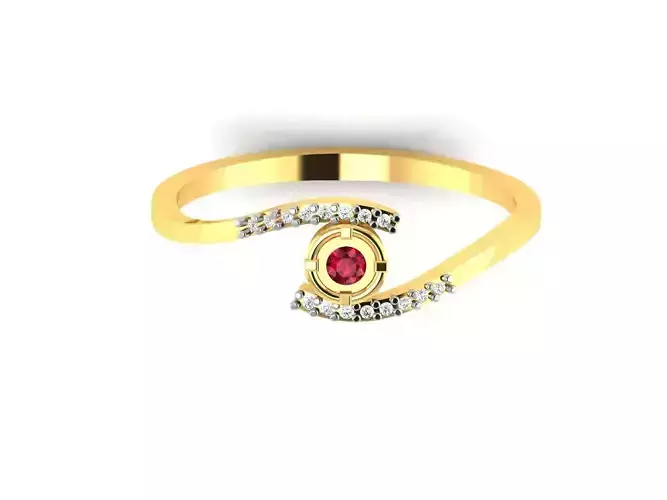Women Band Ring 3dm render detail