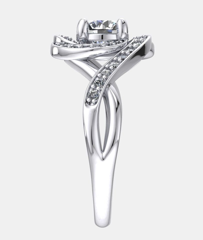 Spiral Ring 3D printable model 3D print model_4