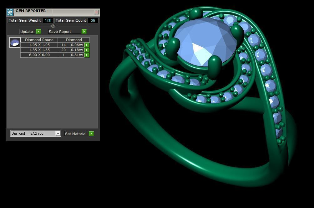 Spiral Ring 3D printable model 3D print model_9