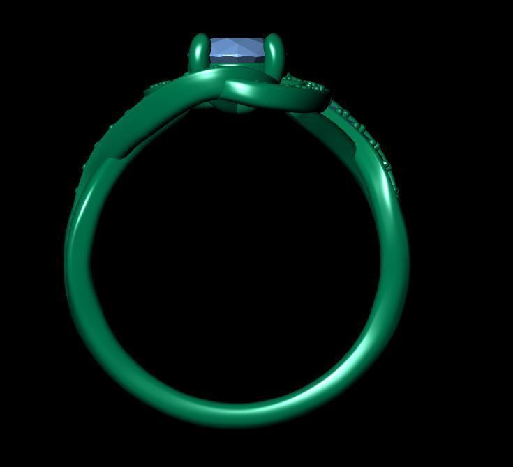 Spiral Ring 3D printable model 3D print model_7
