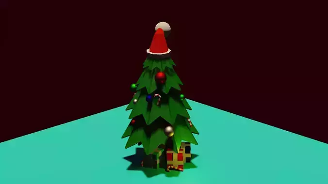 Christmas Tree Low-poly 3D model