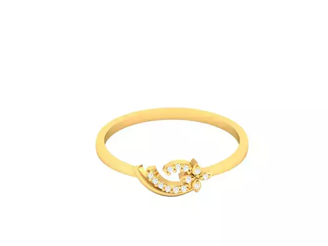 Women Band Ring 3dm render detail