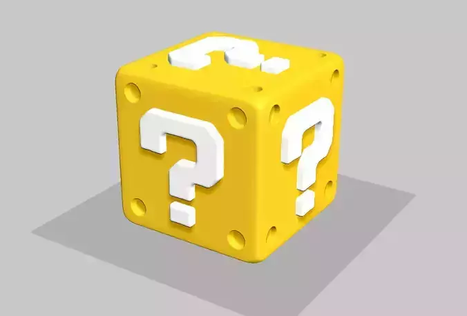 Super Mario  Mystery Block Free 3D print model