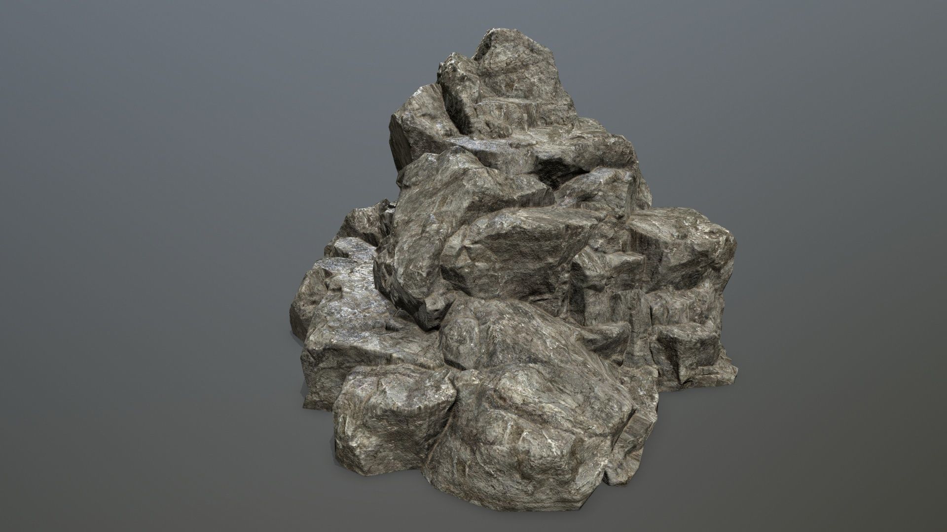 cliff rocks Low-poly 3D model_23