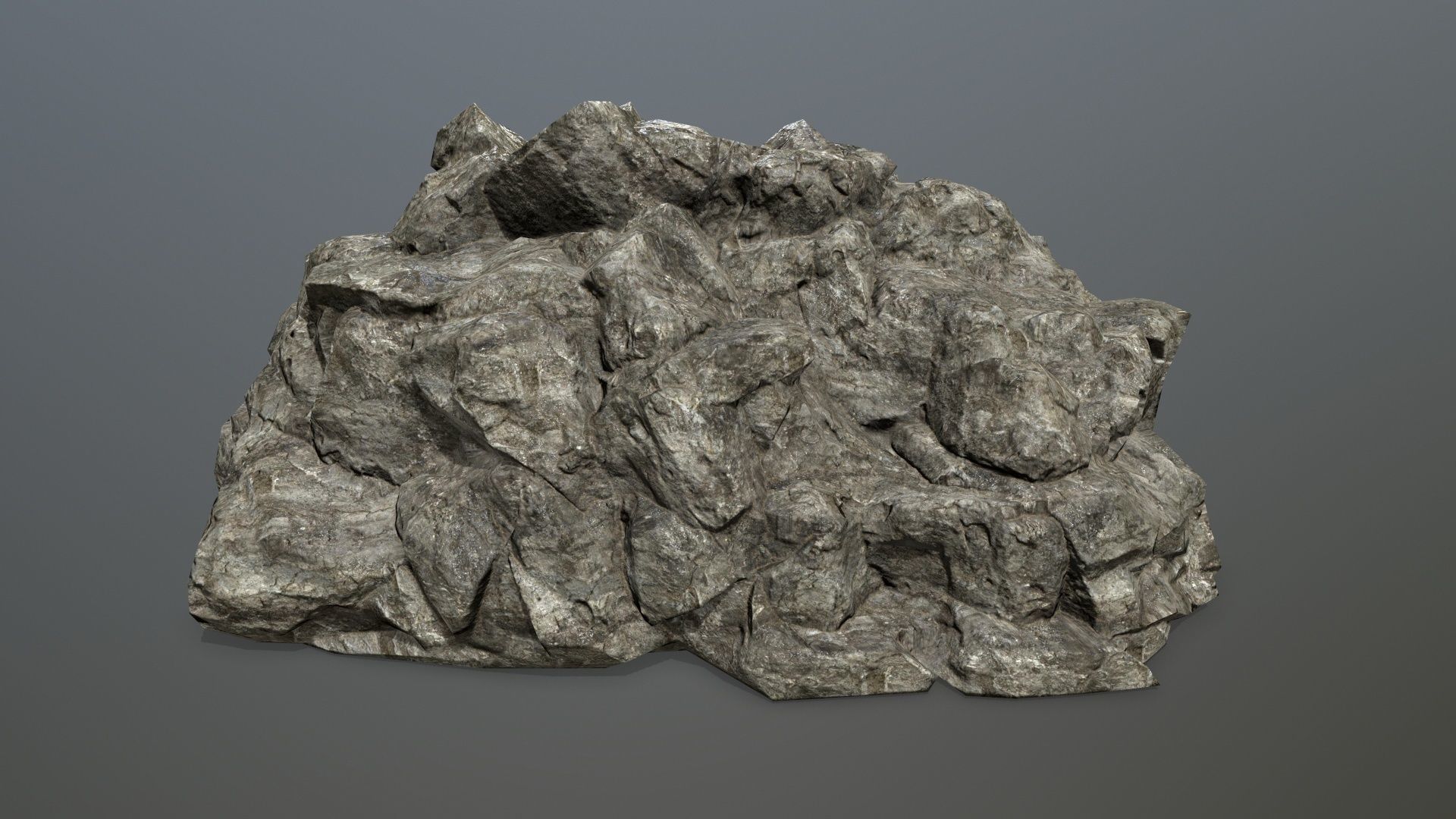 cliff rocks Low-poly 3D model_9