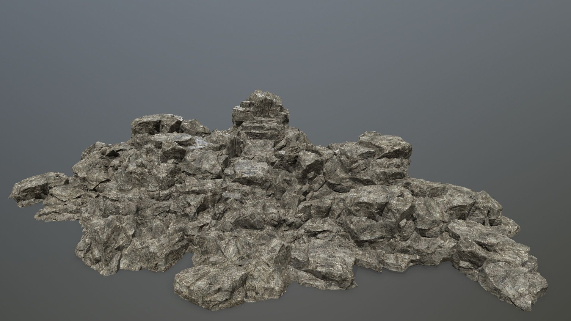 cliff rocks Low-poly 3D model_24