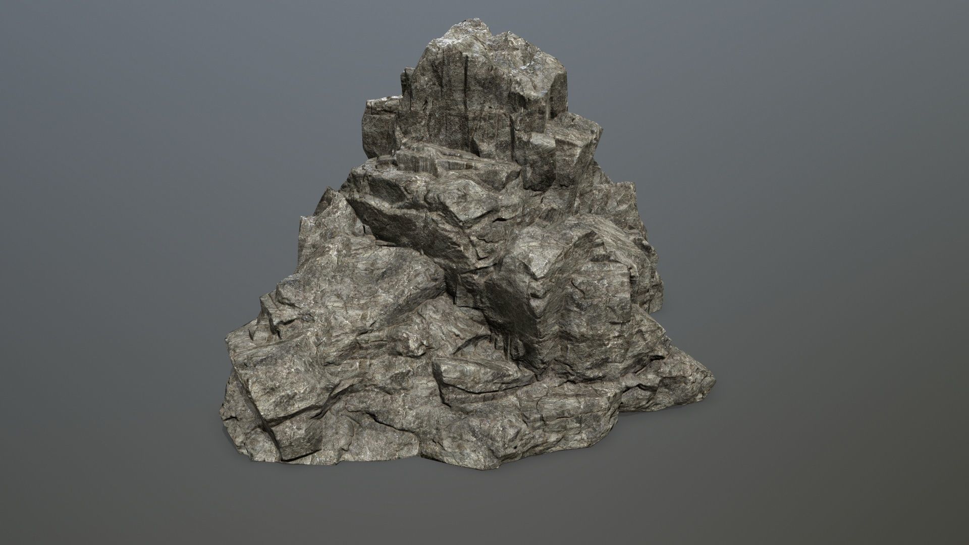 cliff rocks Low-poly 3D model_11