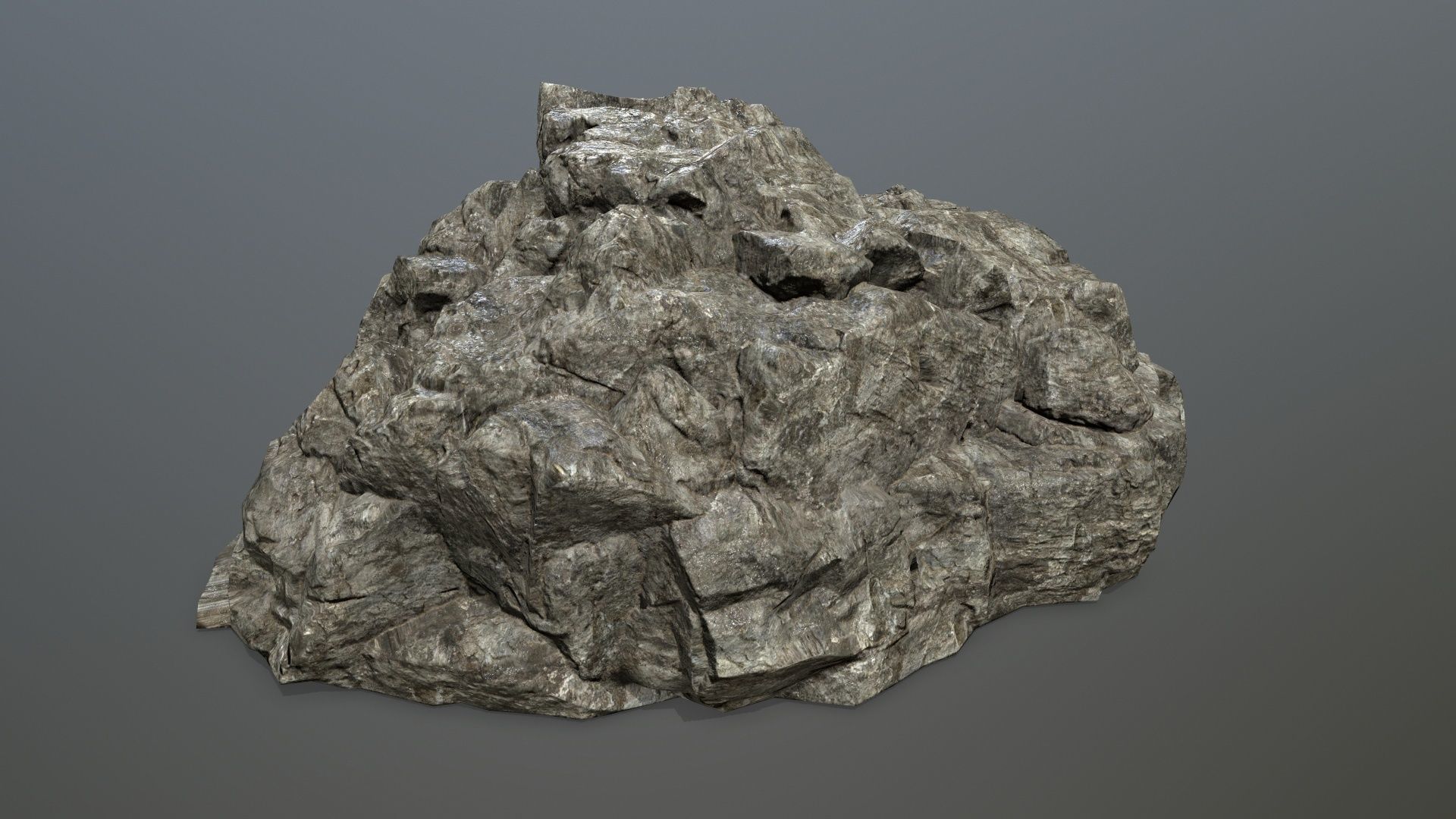 cliff rocks Low-poly 3D model_10