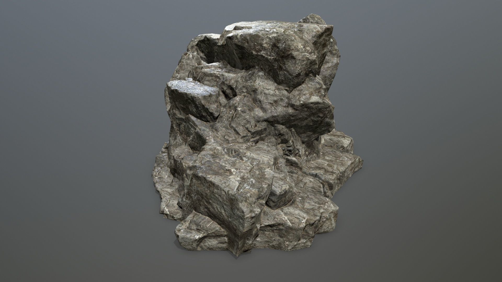 cliff rocks Low-poly 3D model_19